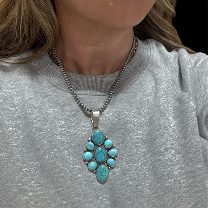 Turquoise Cluster Pendant by Ella Peters