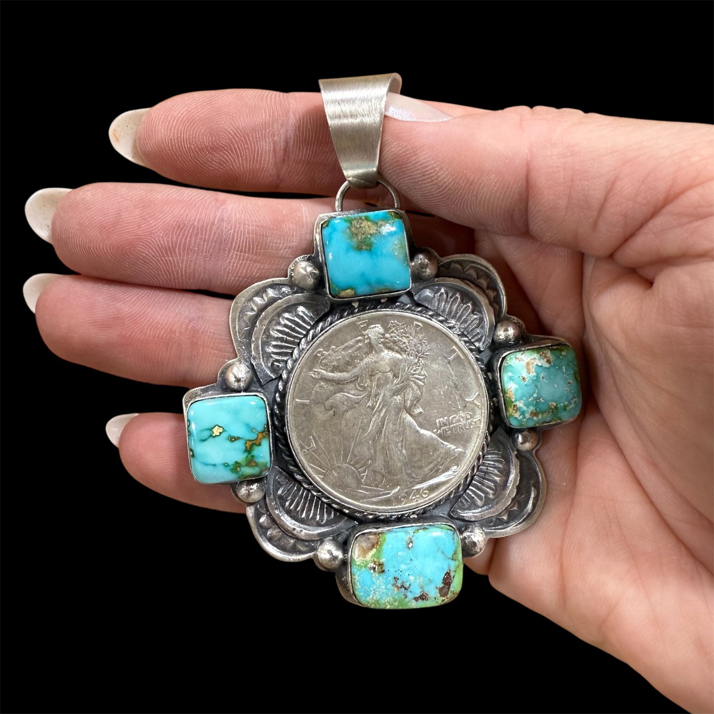 Sonoran Coin Pendant by Boyd Ashley, Navajo