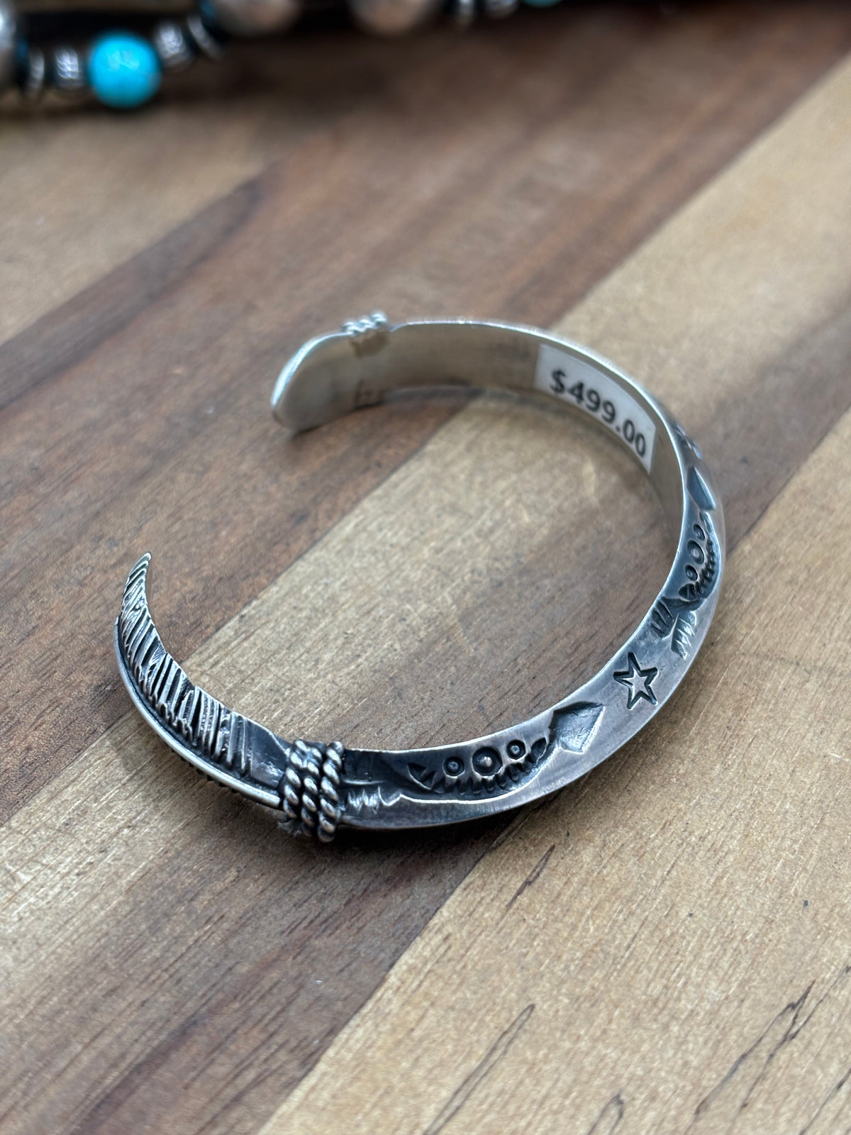 Silver Cuff #911-19 by Delayne Reeves, Navajo
