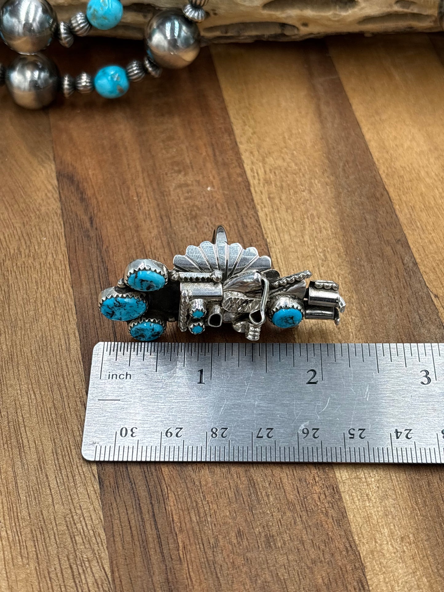 Morning Singer Kachina Ring #1 Sz 8.5 by Doris Smallcanyon, Navajo