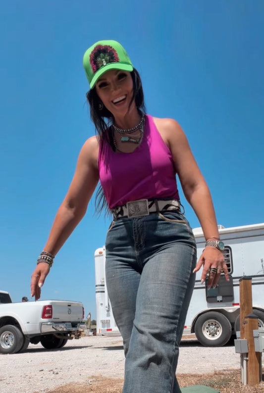 Zebra Hair on Hide Belt