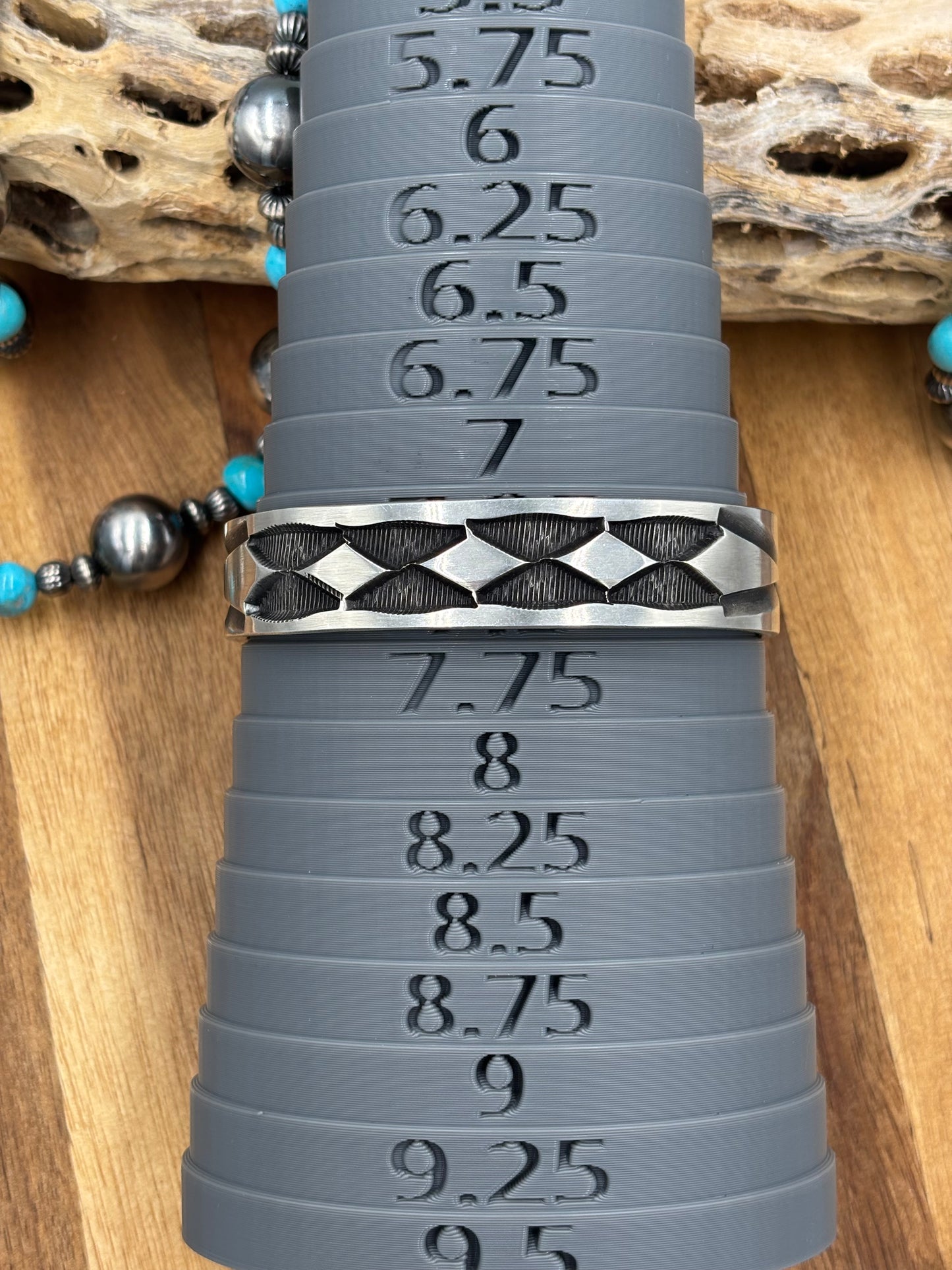 All Silver Cuff #2 by Jerald Tahe, Navajo