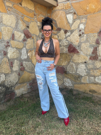 Alexis Sparkle Halter Top