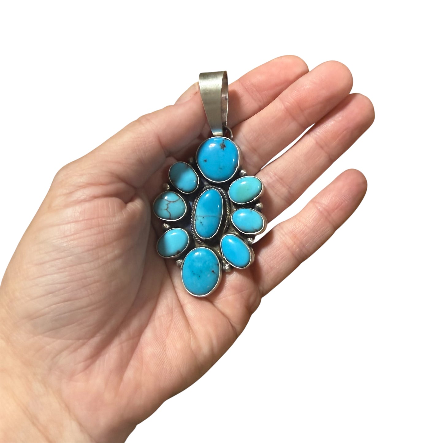 Turquoise Cluster Pendant by Ella Peters