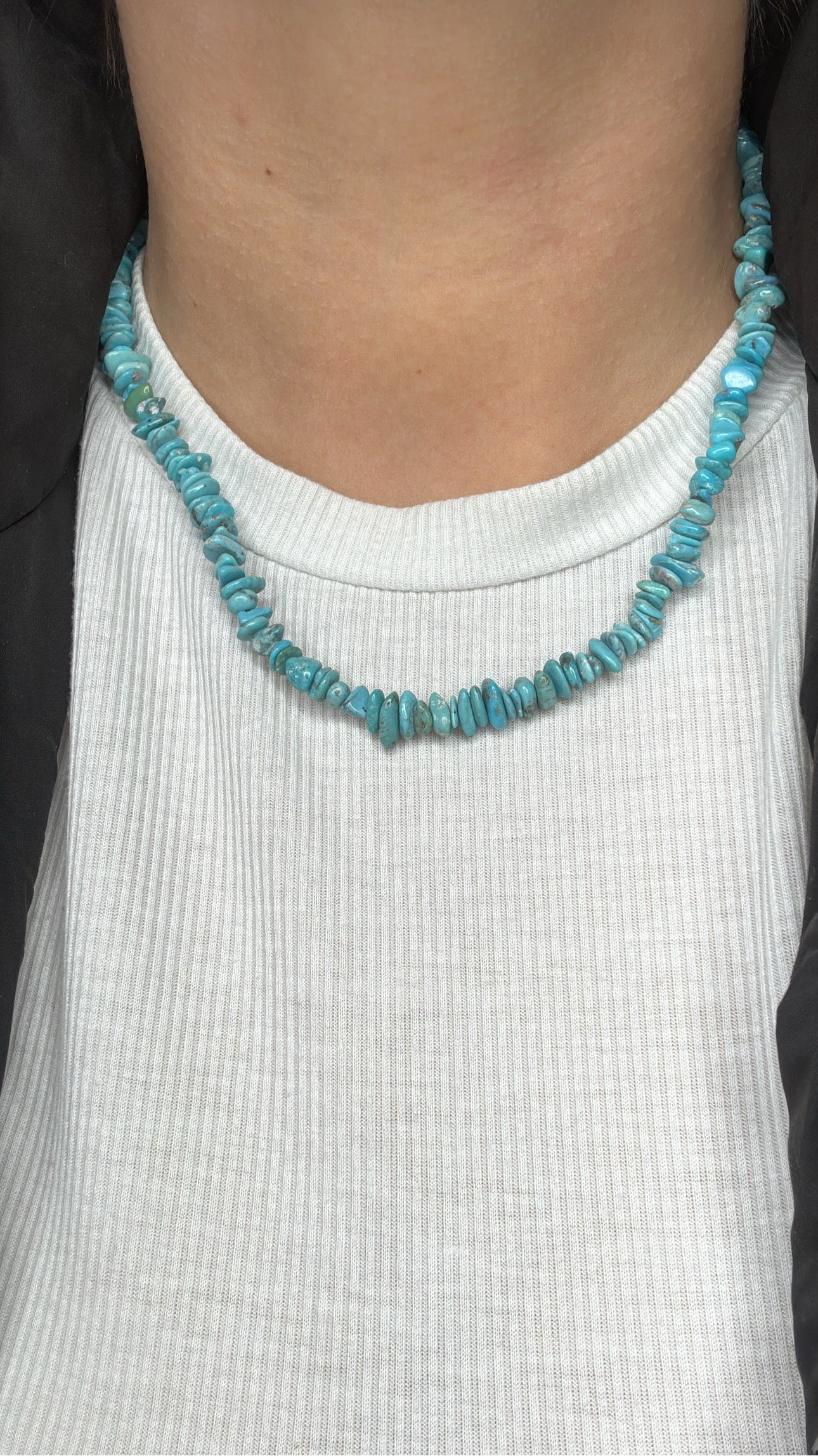 16" Turquoise Chip Necklace