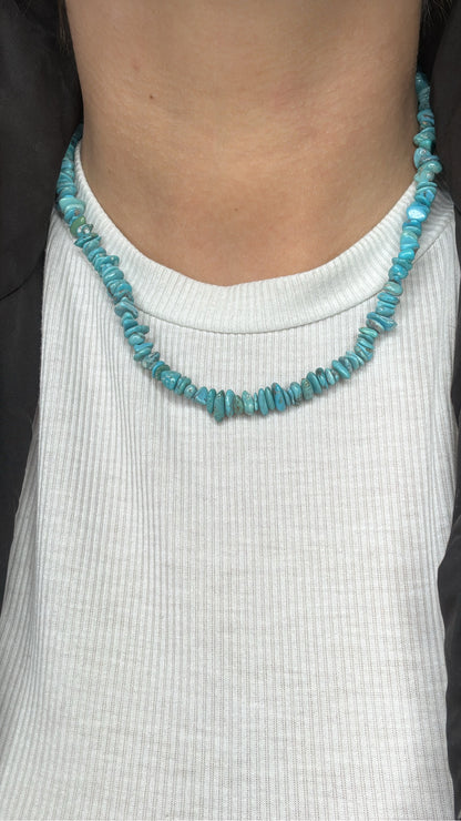 16" Turquoise Chip Necklace