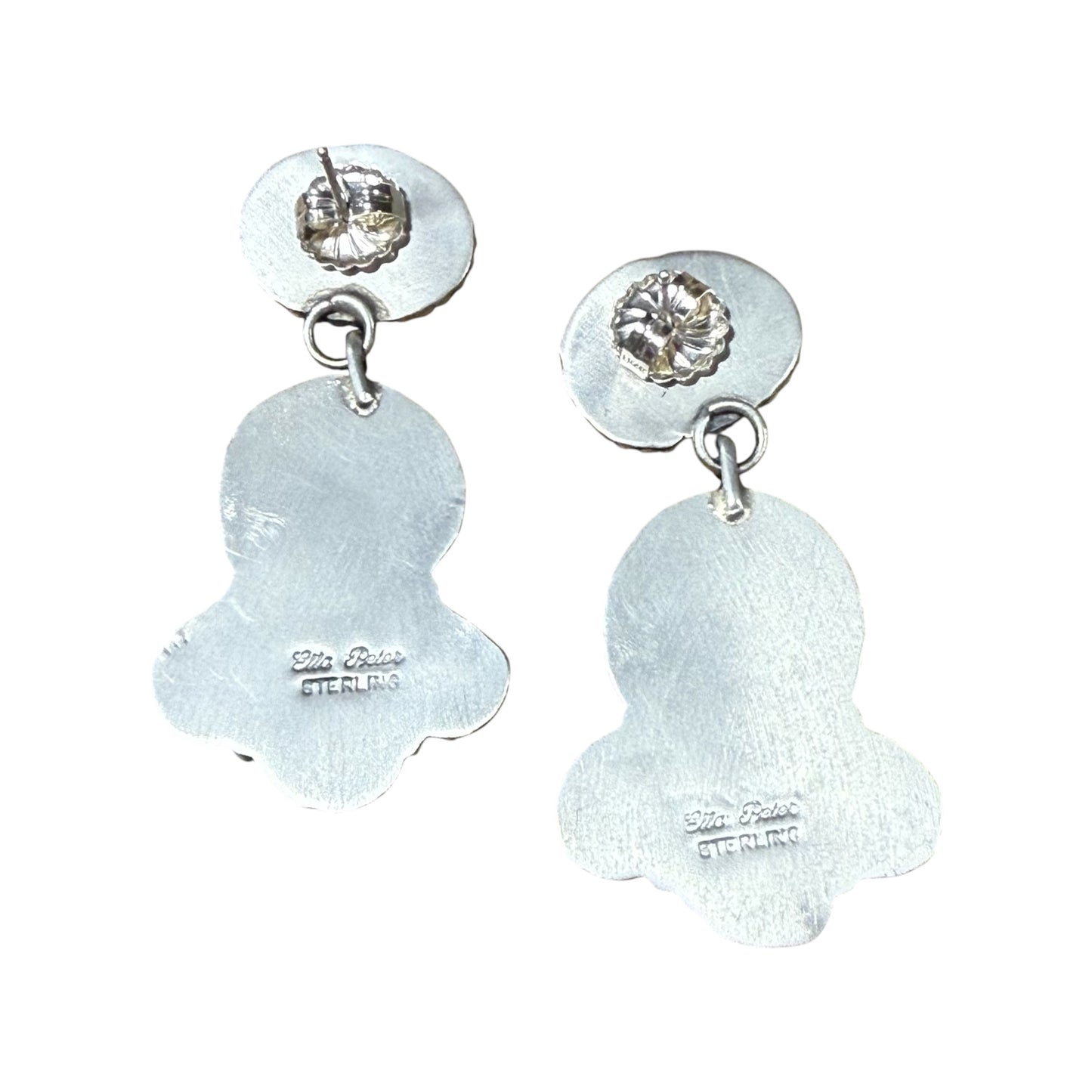 Turquoise Post Dangle Earrings by Ella Peters
