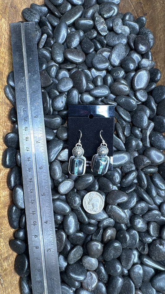 Black Buffalo Sterling Silver Earrings