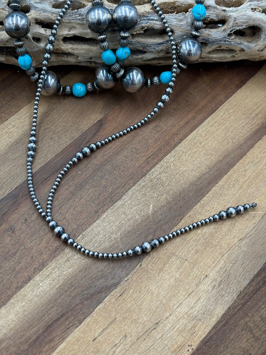 16” 3-6mm #911-27 Sterling Pearls Y Lariat Necklace