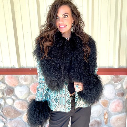 Rodeo Royalty Leather and Lamb Fur
