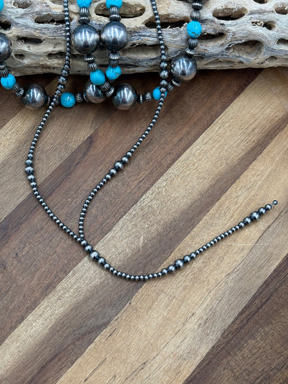 20” 3-6mm #911-28 Sterling Pearls Y Lariat Necklace