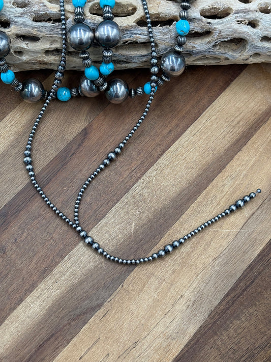 20” 3-6mm #911-28 Sterling Pearls Y Lariat Necklace