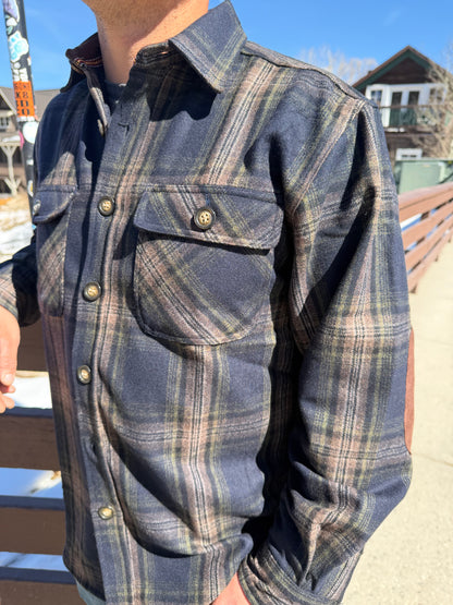 The Bradley Flannel - NAVY/BRWN