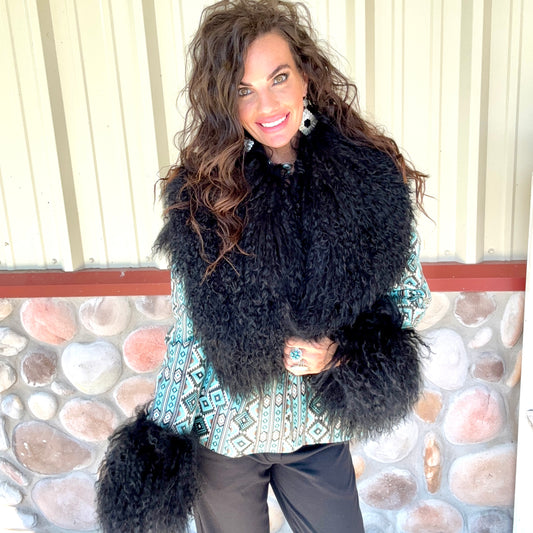 Rodeo Royalty Leather and Lamb Fur