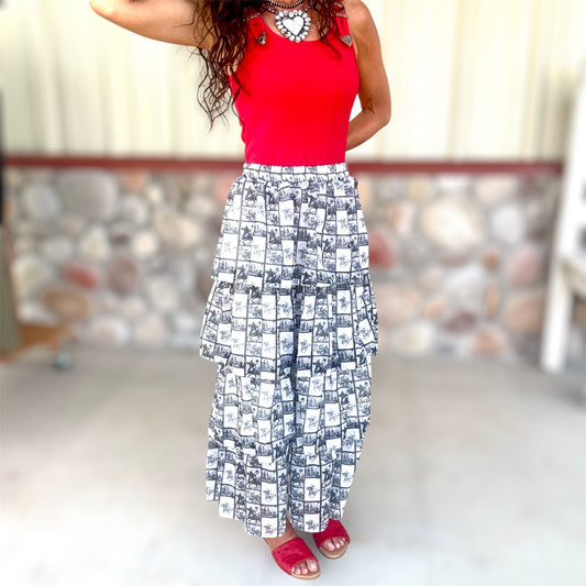 Ranch Romance Tiered Skirt