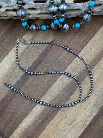 16” 3-6mm #911-27 Sterling Pearls Y Lariat Necklace