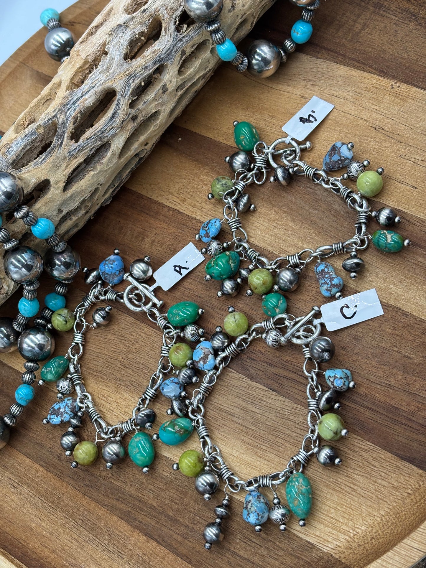 Mixed Turquoise Charm Bracelet