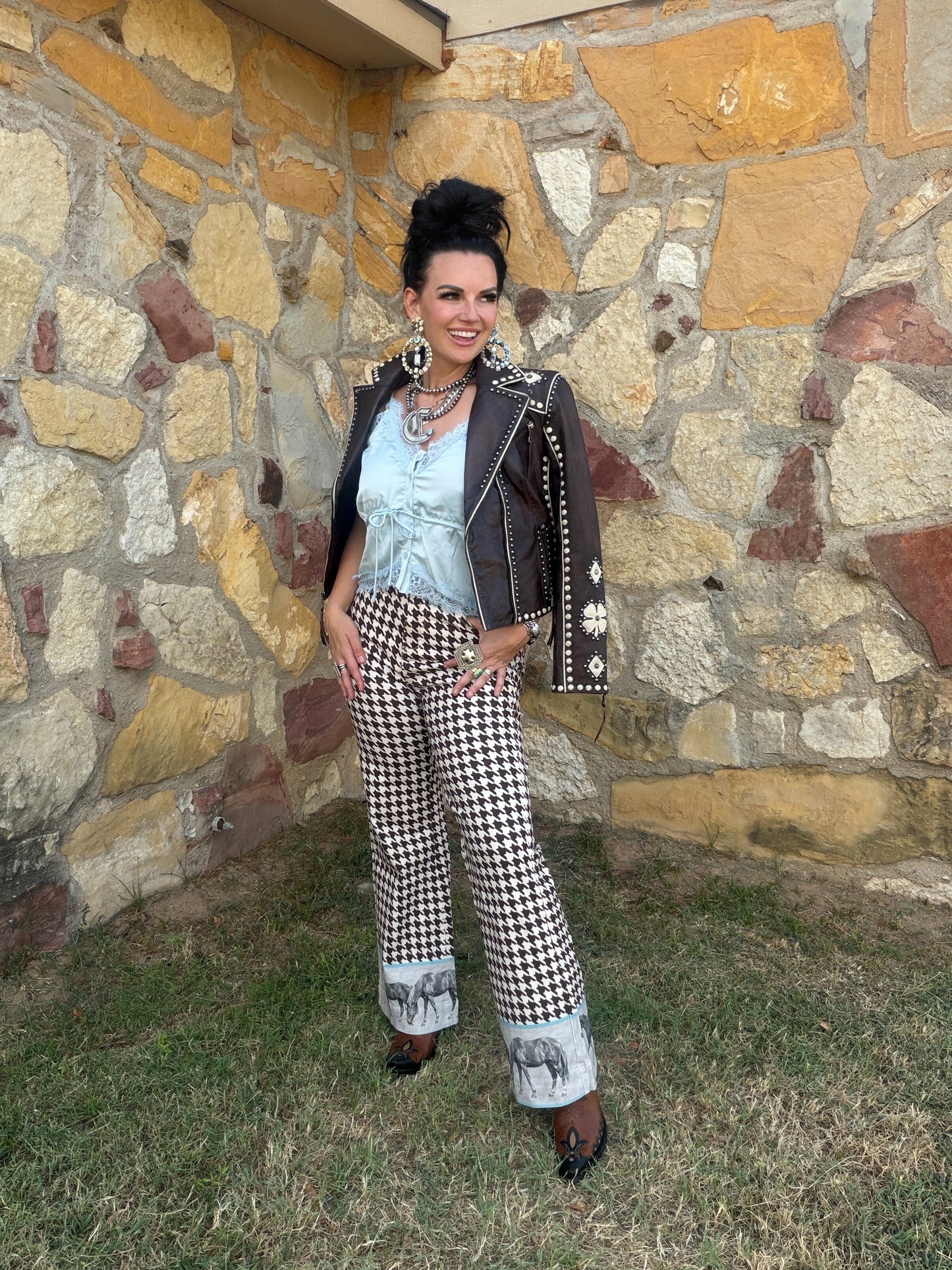 Jesse Houndstooth Pant