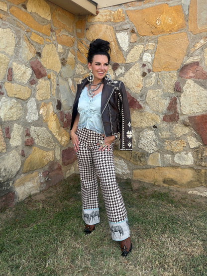Jesse Houndstooth Pant