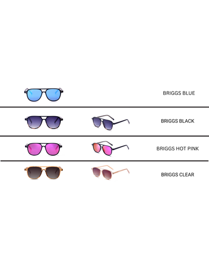 Briggs - Women's Polarized Small/ Medium Aviator: Hot Pink