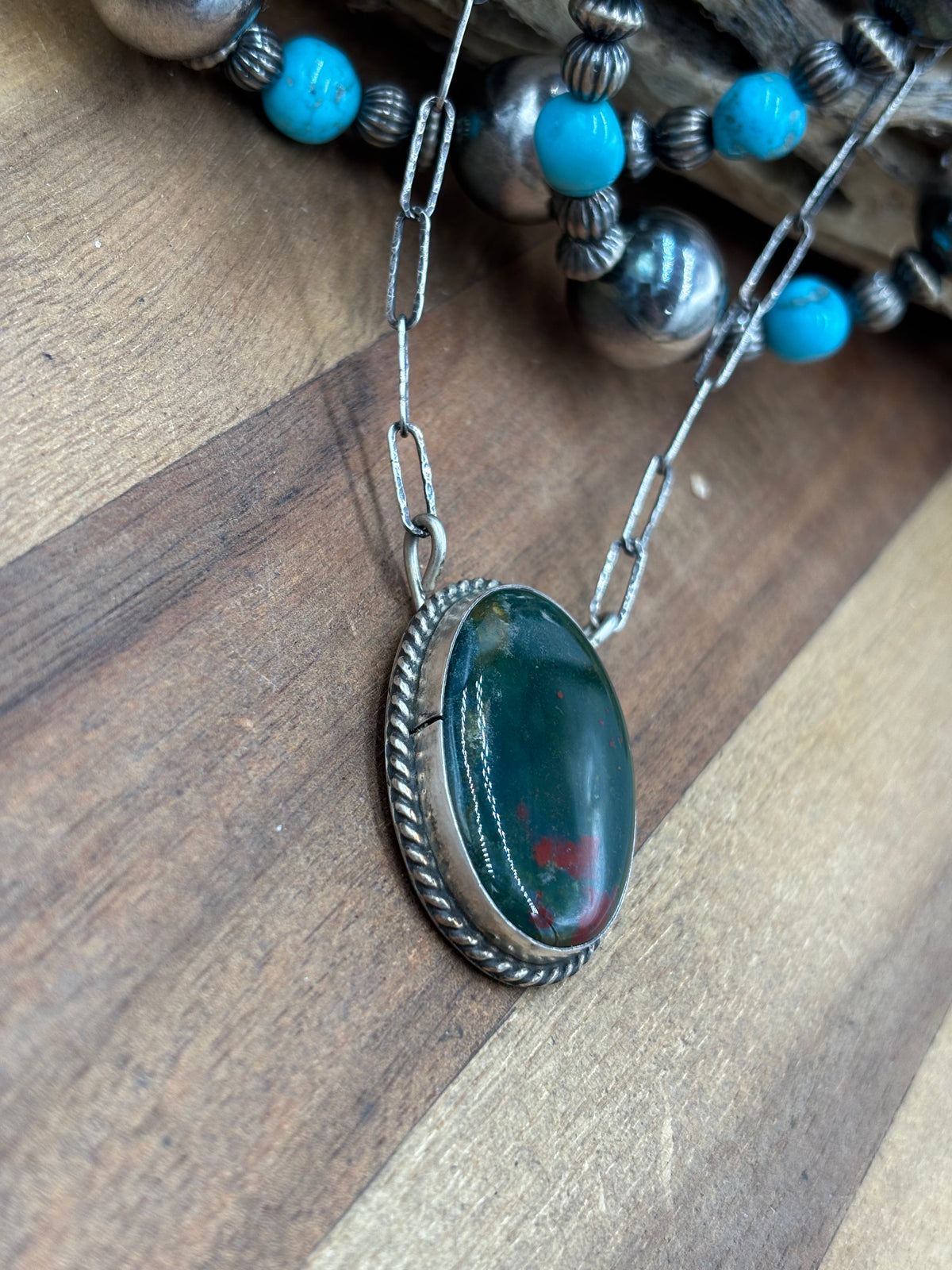Bloodstone Jasper #911-15 Necklace