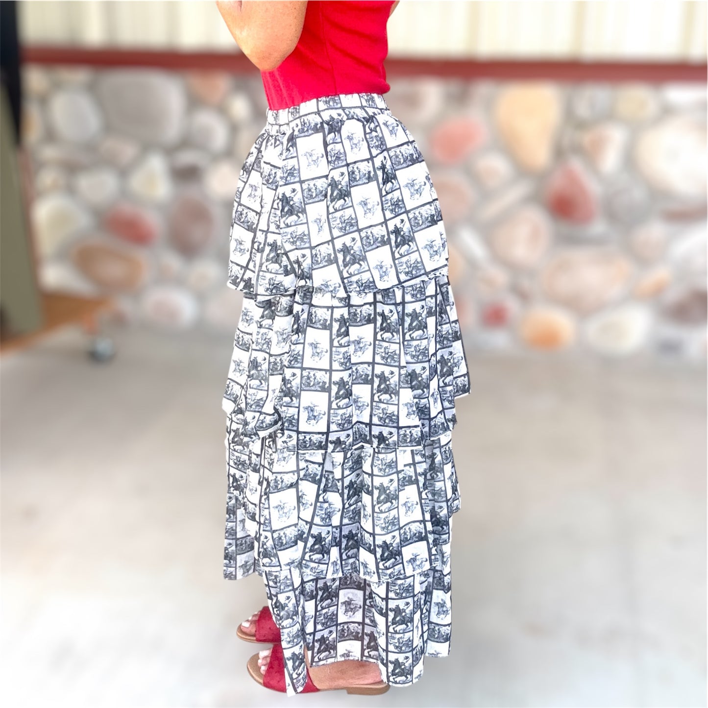 Ranch Romance Tiered Skirt