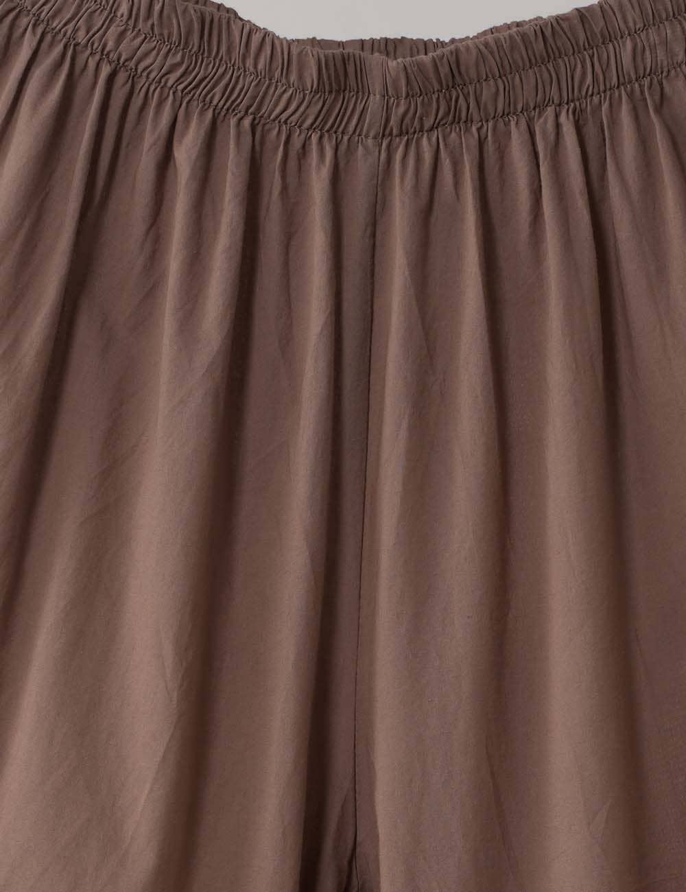 Sophie Lace Ruffle Wide Leg Pants: Coffee