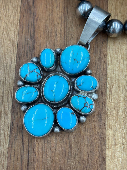 Egyptian Prince Turquoise Cluster Pendant by Ella Peters