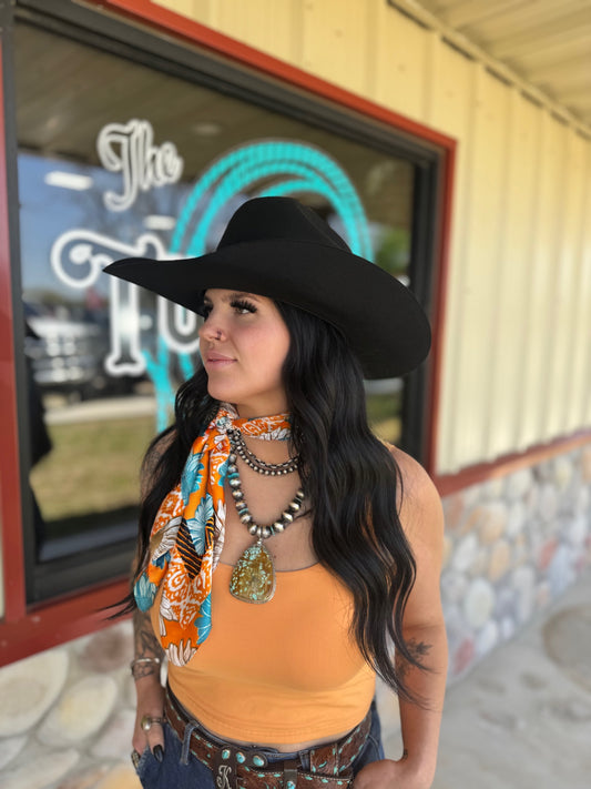 The Trailblazer – 4X Black Cowboy Hat (Minnick Crease, Unisex)