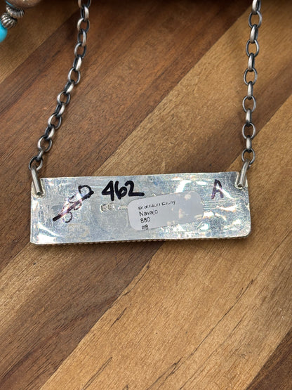Mine #8 #917-46A XL Bar Necklace by Brandon Etcitty, Navajo