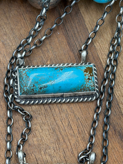 16” Kingman Bar Necklaces by Johnny Dixon, Navajo