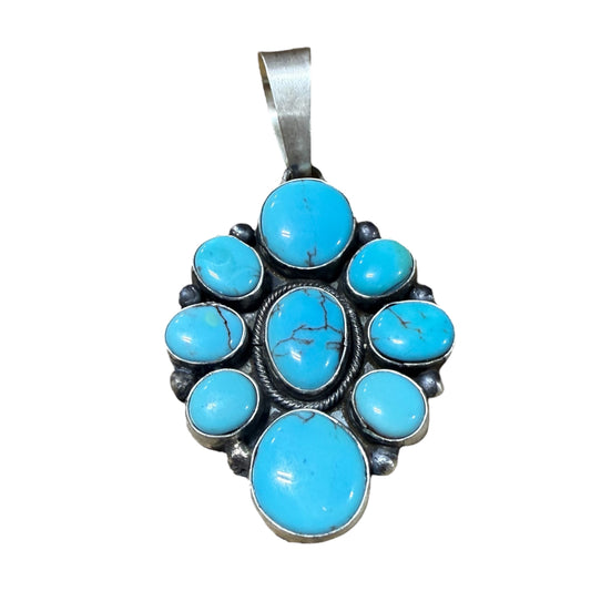 Turquoise Cluster Pendant by Ella Peters