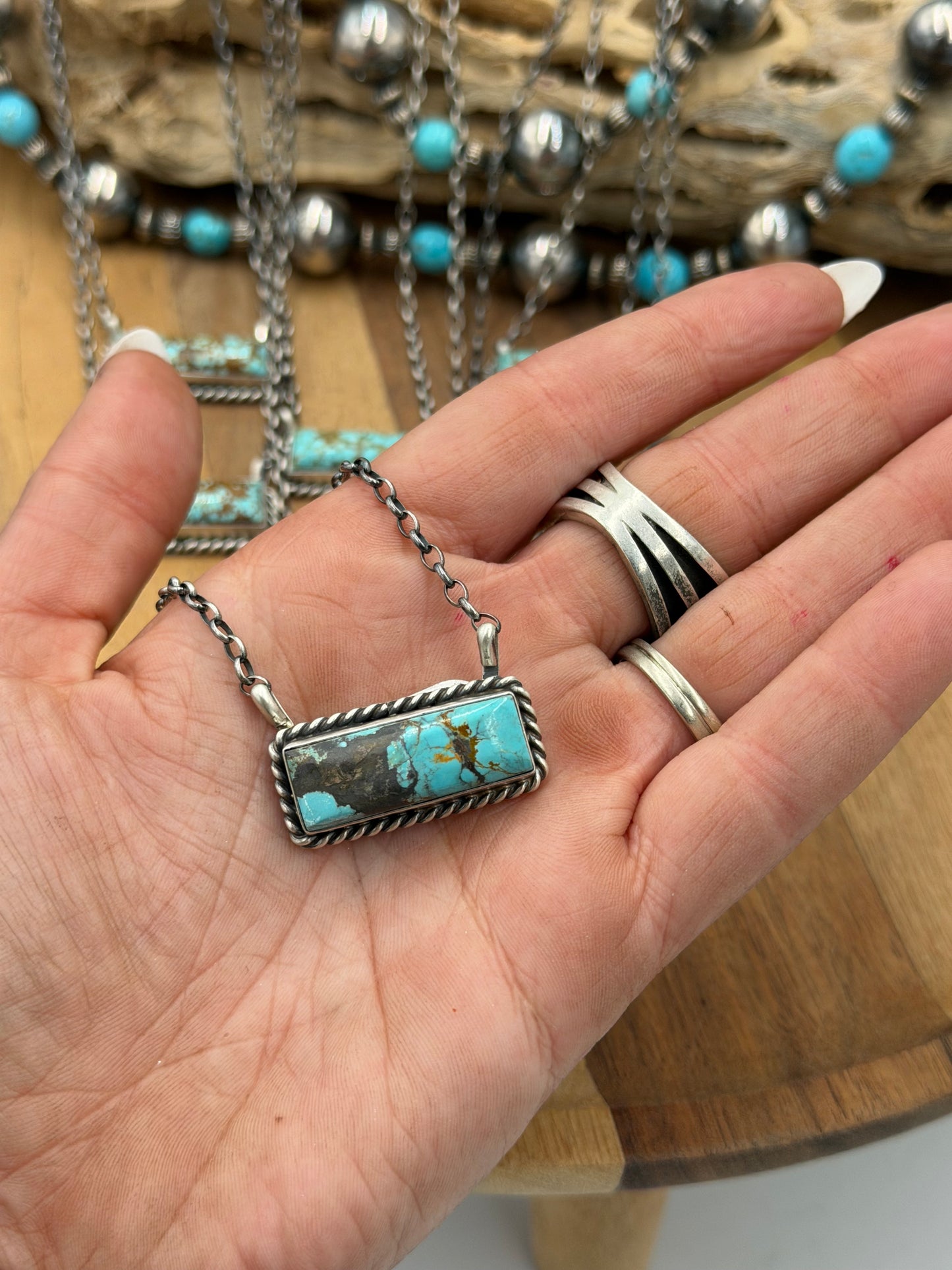 16” Mine #8 Bar Necklaces by Augustine Largo, Navajo