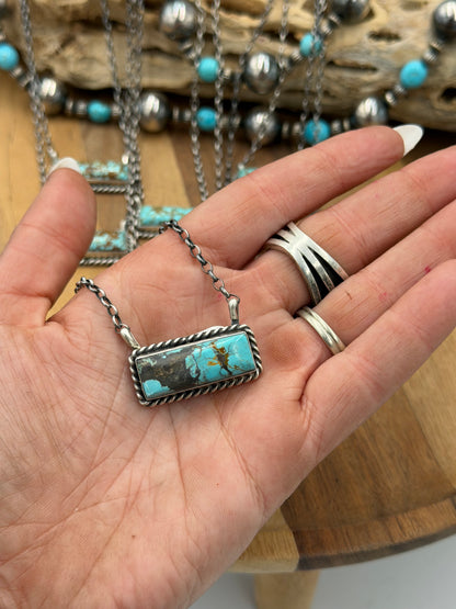 16” Mine #8 Bar Necklaces by Augustine Largo, Navajo