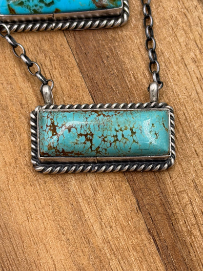16” Kingman Bar Necklaces by Johnny Dixon, Navajo
