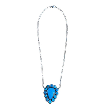 Turquoise Pendant Necklace Handmade in NW, Artist Unknown