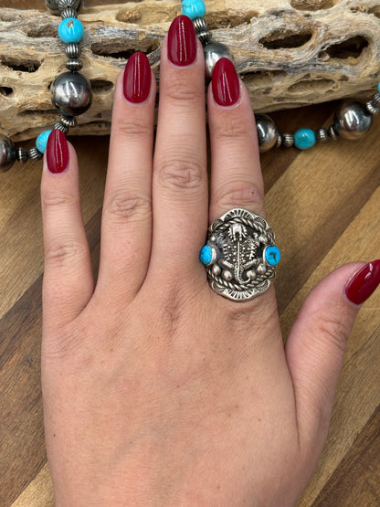 Horny Toad Ring #922-20 Size 11.5, Zuni