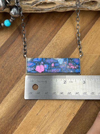 Monarch Mojave #917-44C XL Bar Necklace by Brandon Etcitty, Navajo
