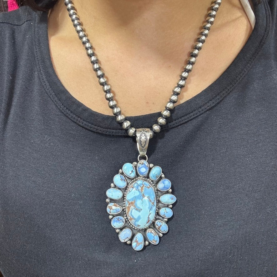 Golden Hills Oval Pendant by Ella Peters