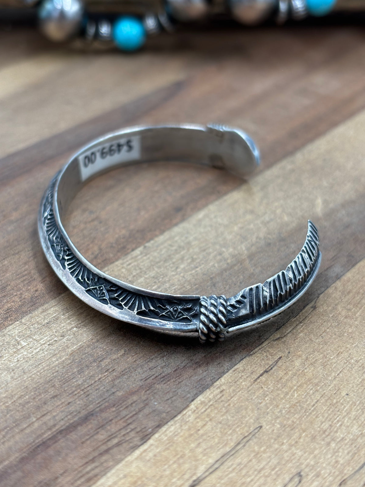 Silver Cuff #911-19 by Delayne Reeves, Navajo