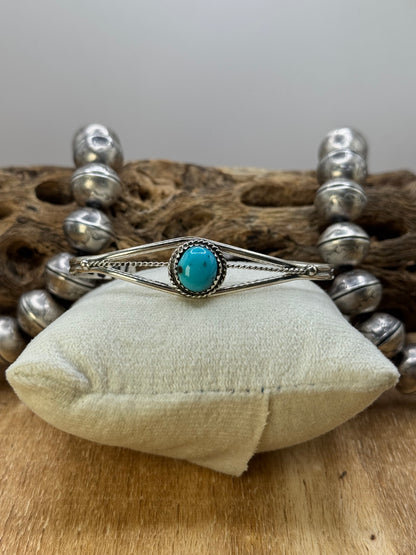 Kingman Turquoise Cuff #3 by Esther White, Navajo