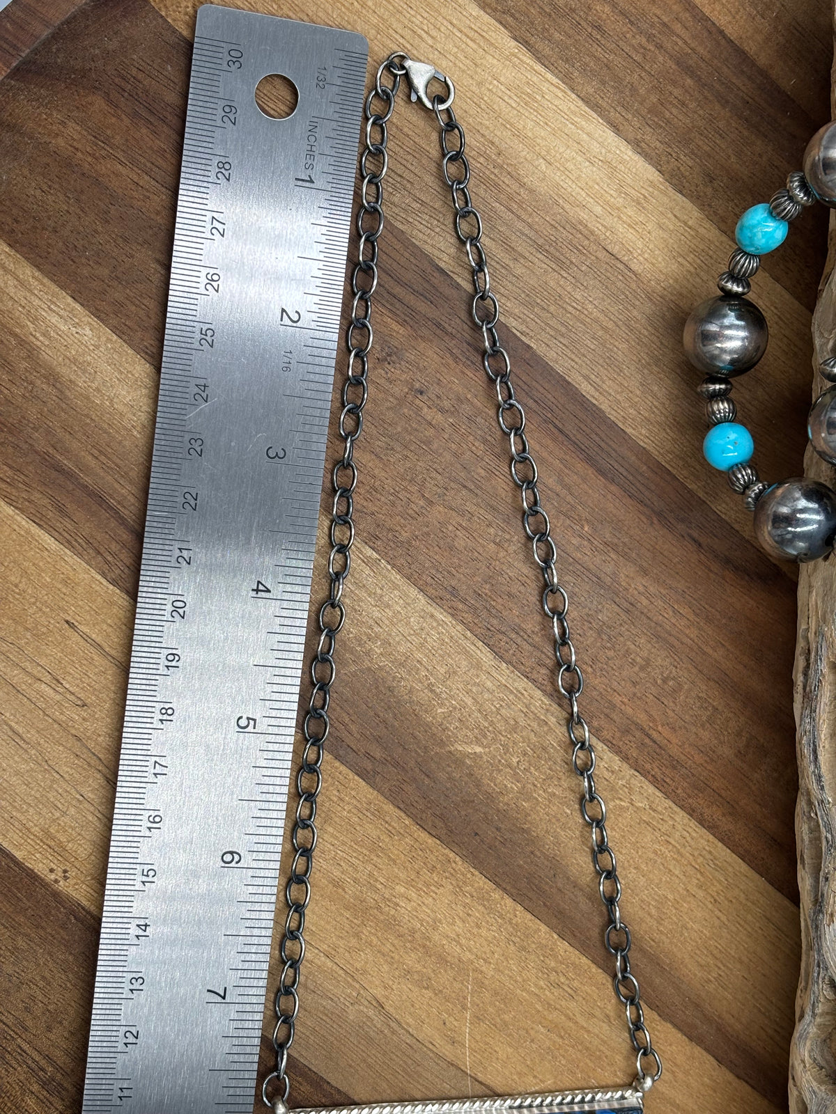 Monarch Mojave #917-44D XL Bar Necklace by Brandon Etcitty, Navajo