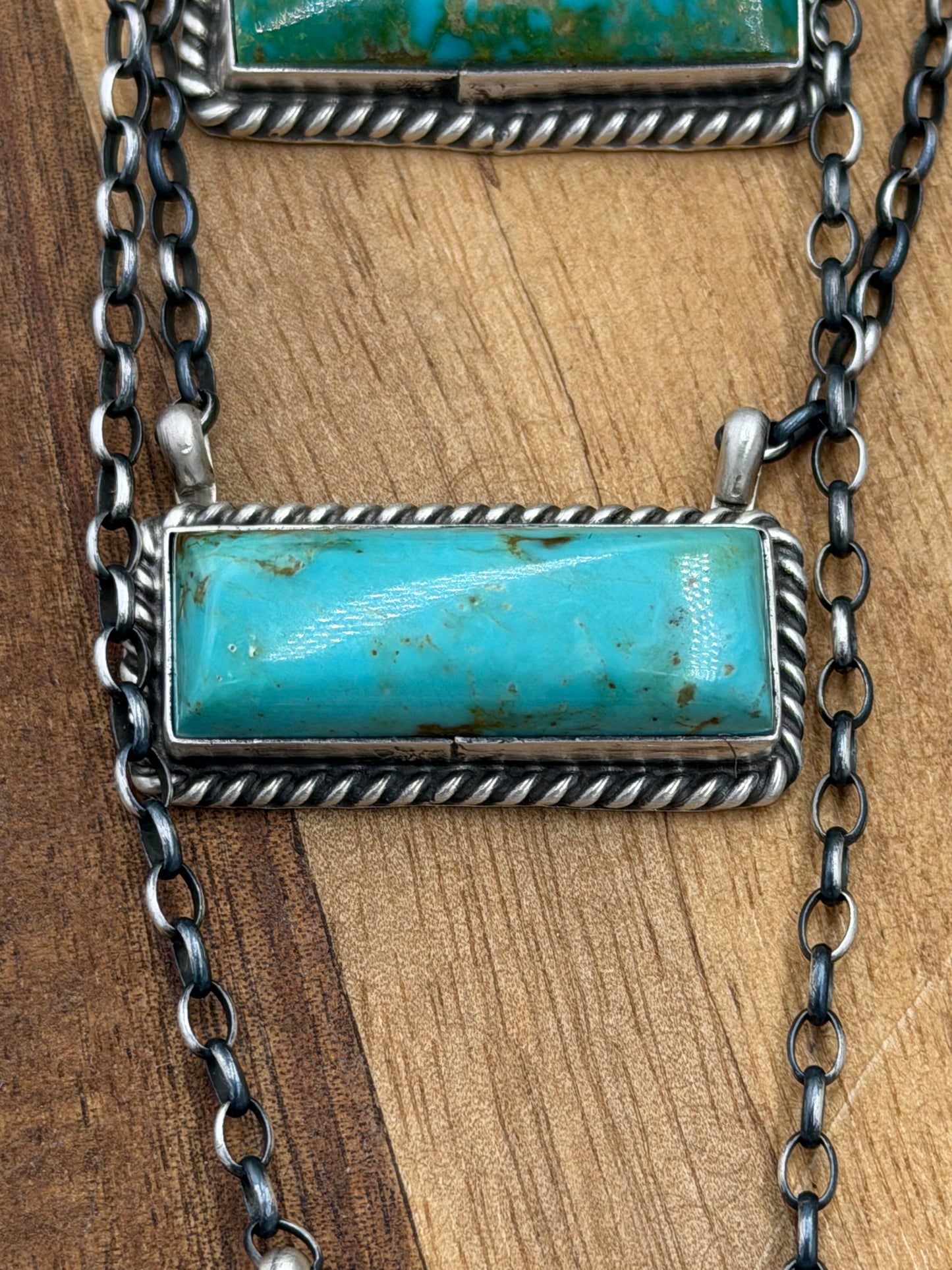 16” Kingman Bar Necklaces by Johnny Dixon, Navajo