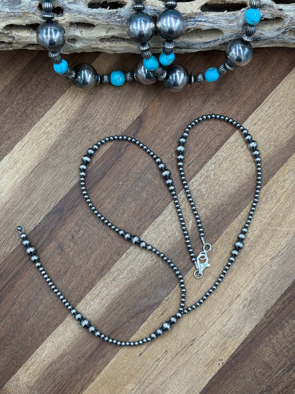 20” 3-6mm #911-28 Sterling Pearls Y Lariat Necklace