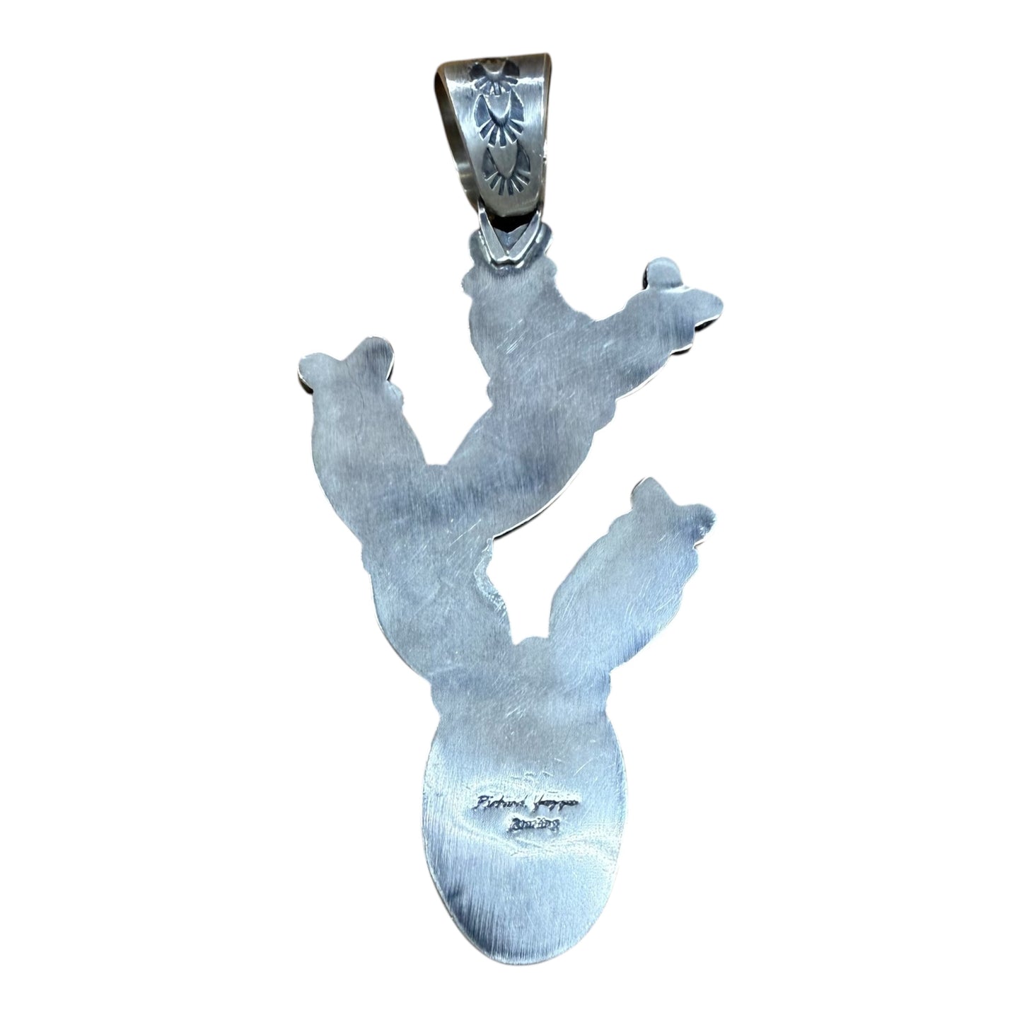 Kingman and Coral Cactus Pendant