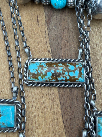 16” Mine #8 Bar Necklaces by Augustine Largo, Navajo