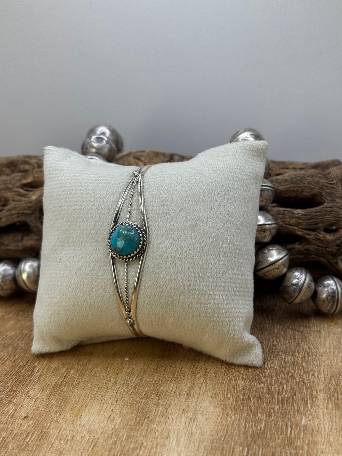Kingman Turquoise Cuff #2 by Esther White, Navajo