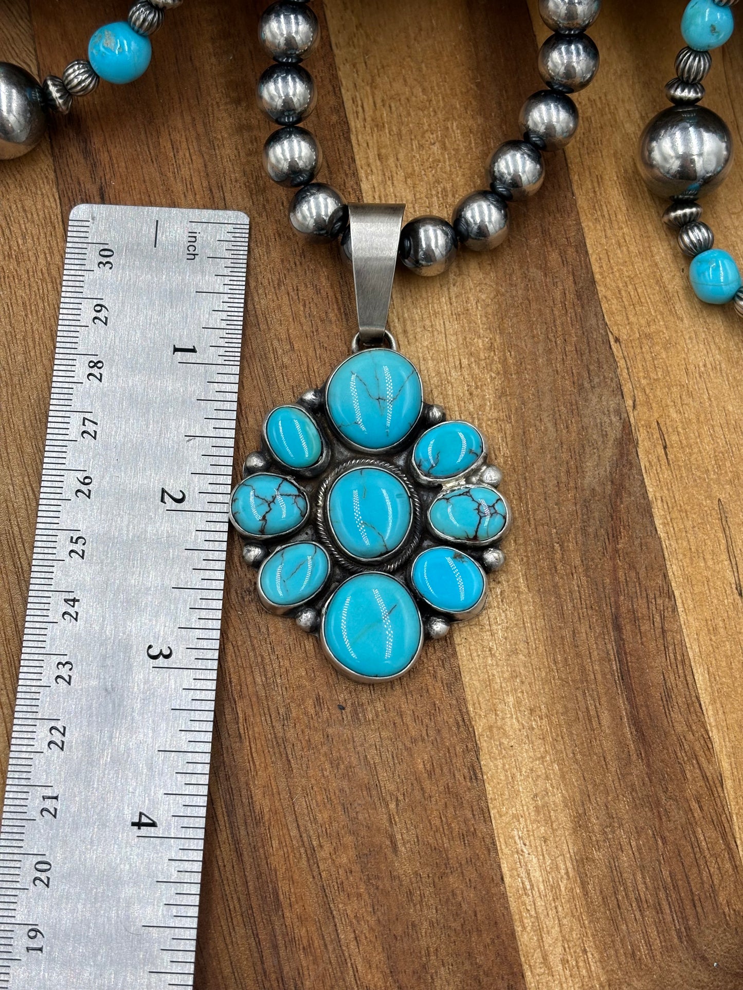 Egyptian Prince Turquoise Cluster Pendant by Ella Peters