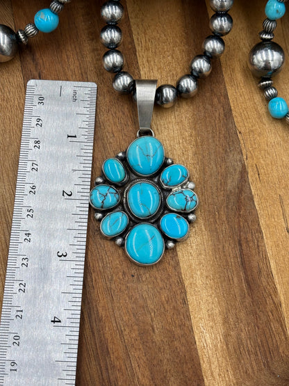 Egyptian Prince Turquoise Cluster Pendant by Ella Peters