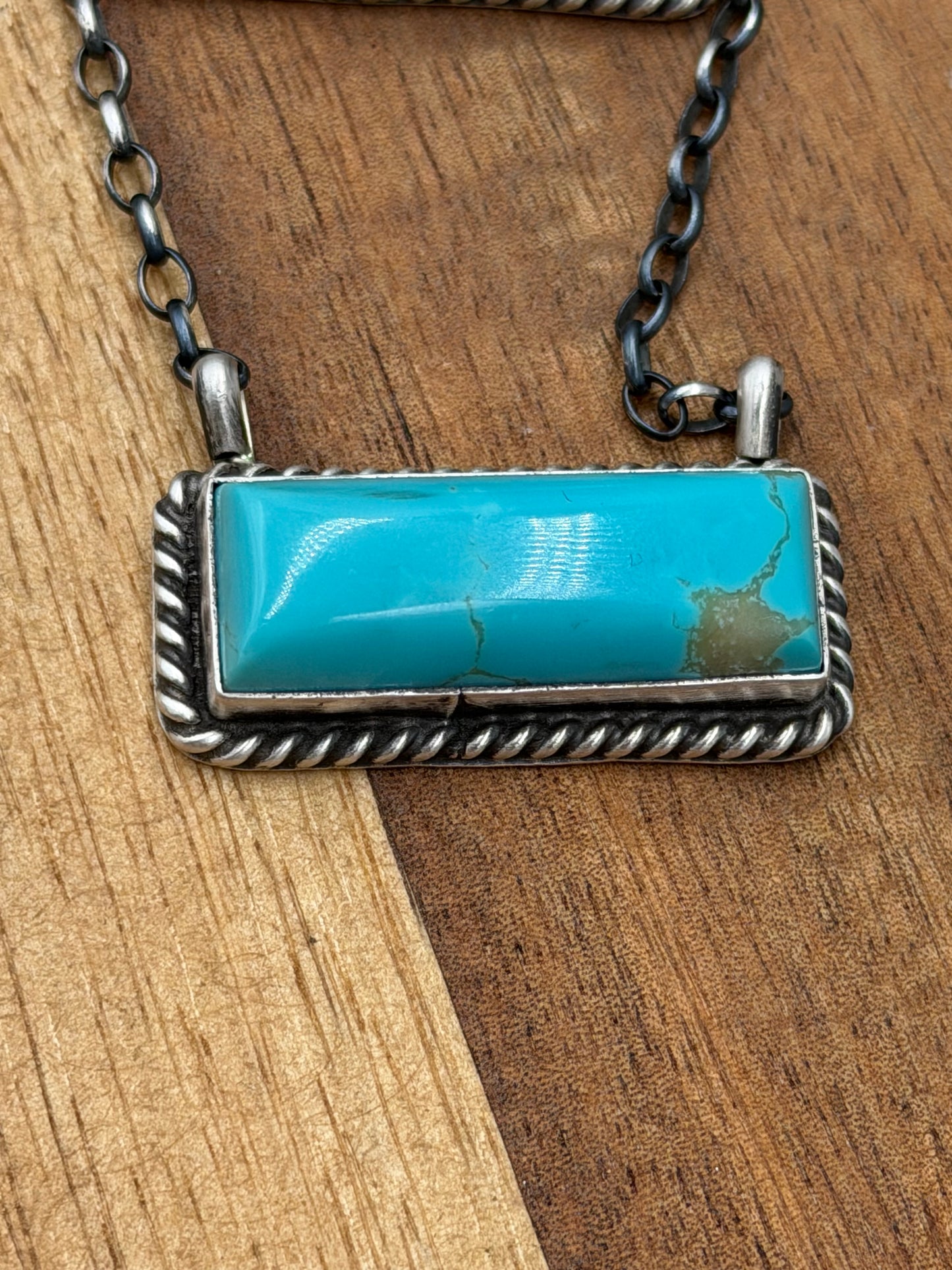16” Kingman Bar Necklaces by Johnny Dixon, Navajo